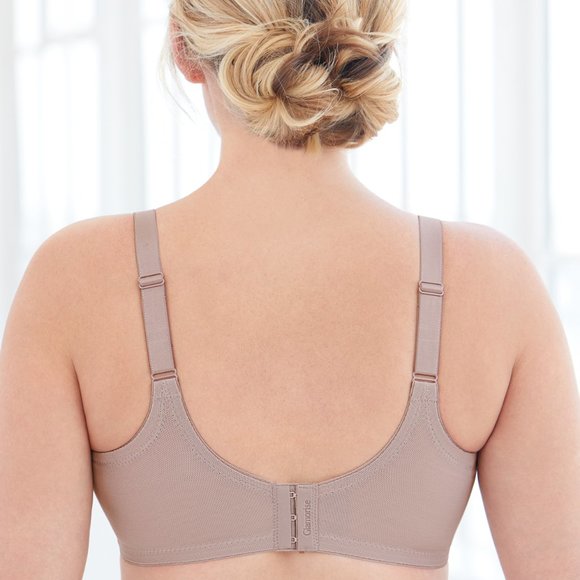 Set of 3! 50F Plus-Size Glamorise COMFORT LIFT Wireless Bra SOFT-LACE Taupe NEW - Picture 11 of 14